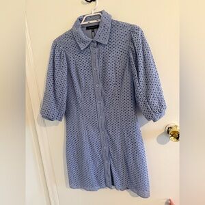Dynamite Blue Eyelet Dress